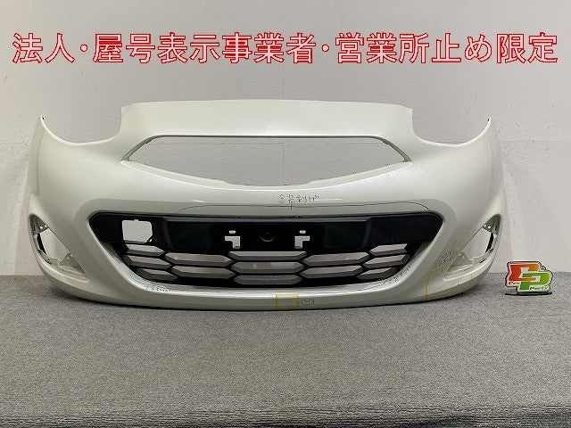 マーチ K13/NK13 純正 後期 フロント バンパー 62022 3HM0A ホワイトパール(3コートパール) QX1 日産(146892)
