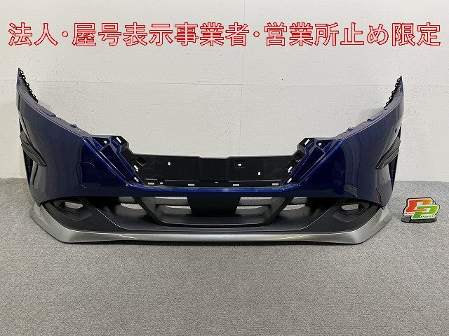 ノート/NOTE E13/SNE13 純正 前期 フロント バンパー スポイラー付 62022 6XJ0H オーロラフレアブルーパール RAY 日産(146919)