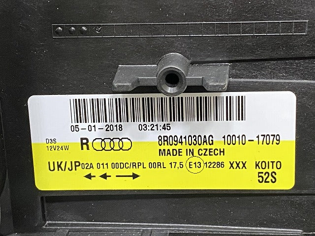 新品!Q5 8R系 2009-2012 純正 右 ヘッドライト/ランプ LED KOITO 10011-17075 8R0998030A アウディ(146953)