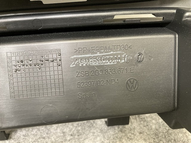 新品!ポロ/POLO AW系/AWCHZ/AWDAD 純正 フロント バンパー グリル 2G0.853.677.M 2G0853677M9B9 素地 フォルクスワーゲン(146956)