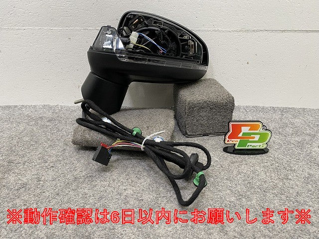 新品!A1 8X系 純正 左 ドアミラー 8線 ウインカー付 8X2 857 409 8X2857409L9B9 素地 アウディ(146994)