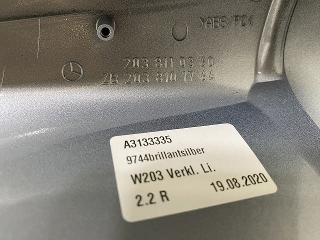 新品!Cクラス W203 純正 左 ドアミラー カバー 203 811 03 60/810 17 64 A20381103609744 ハイテックシルバー 9922(147375)