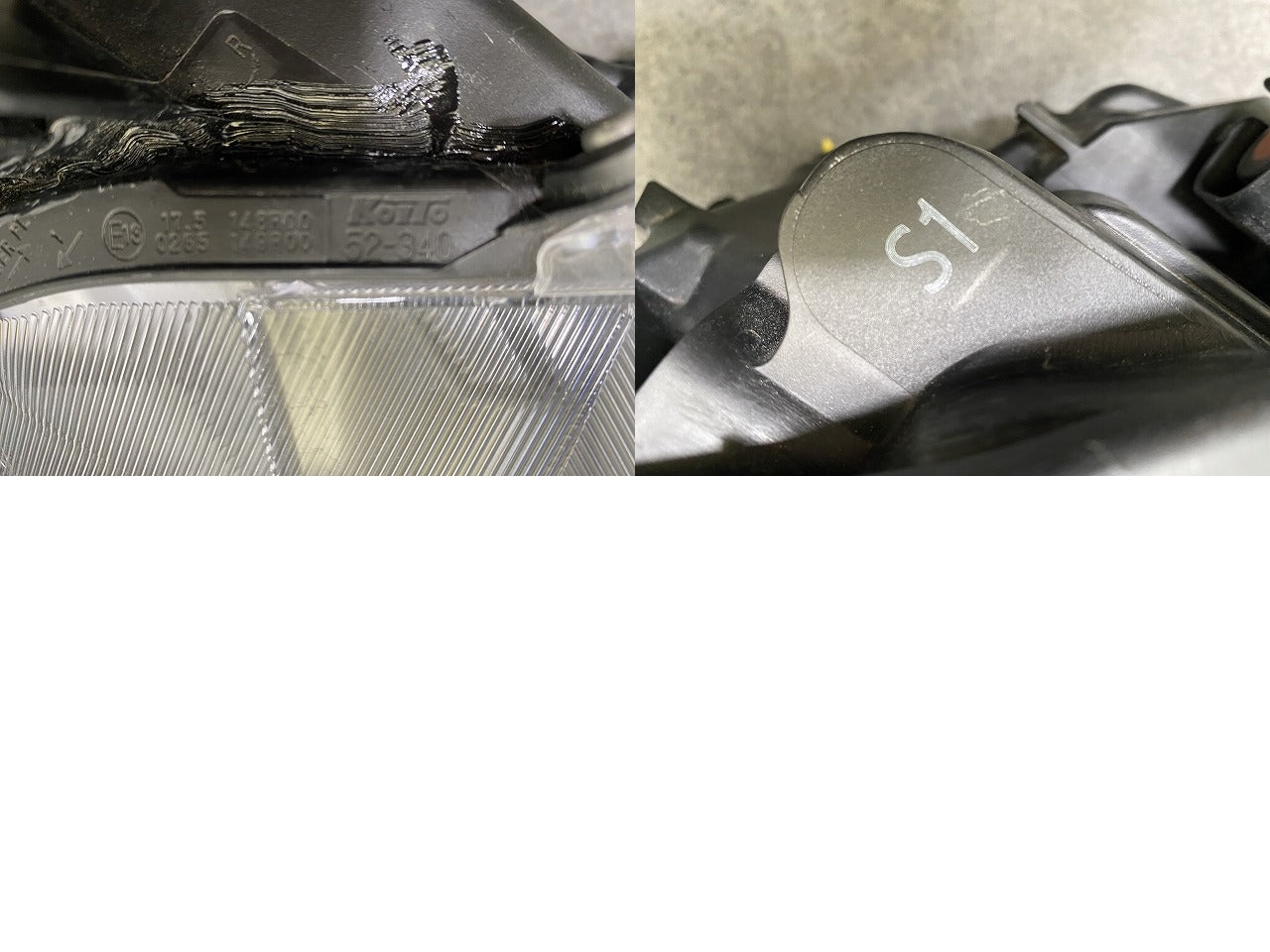 ジャンク!シエンタ MXPC10G/MXPL10G/MXPL15G 純正 右 ヘッドライト/ランプ LED レベライザー 刻印S1 KOITO 52-340 トヨタ(147501)