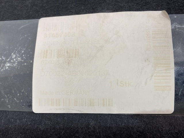 新品!XC40 XB系/2019-2025 純正 右 リア ホイールアーチライナー 31457408 ブラック ボルボ(147724)