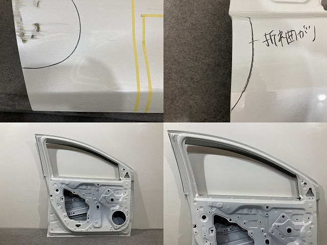 ヤリス KSP210/MXPA10/MXPA15/MXPH10/MXPH15 MXPH14/MXPH17 純正 左 フロント ドア バイザー付 ホワイトパールクリスタルシャイン(147814)