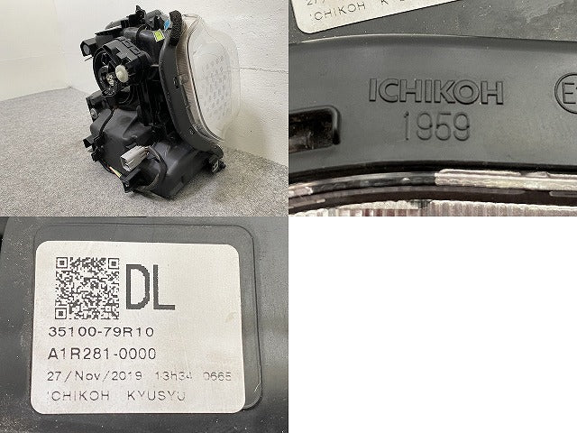 ジャンク!スペーシア MK53S 純正 右 ヘッドライト/ランプ LED レベライザー 刻印DL ICHIKOH 1959 スズキ(147969)