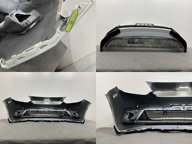 フィット GR1/GR2/GS4/GS6/GR3/GR4 純正 後期 フロント バンパー ロアグリル付 71101-TZA-N000 プラチナホワイトパール NH883P(147975)