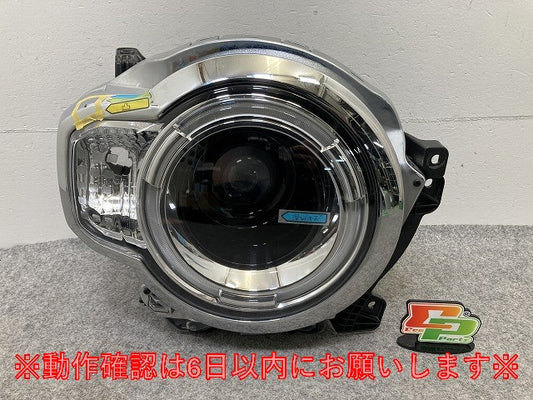 ハスラー MR92S/MR52S 純正 右 ヘッドライト/ランプ LED レベライザー 刻印2L ICHIKOH 1985 メッキ スズキ(148167)