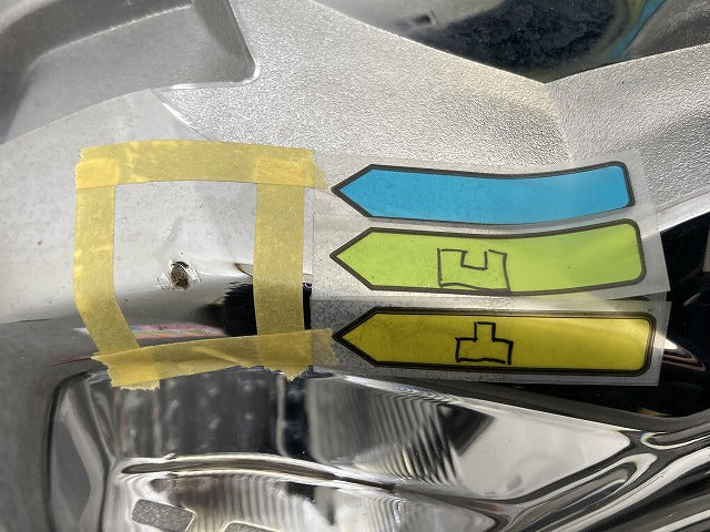 ハスラー MR92S/MR52S 純正 右 ヘッドライト/ランプ LED レベライザー 刻印2L ICHIKOH 1985 メッキ スズキ(148167)