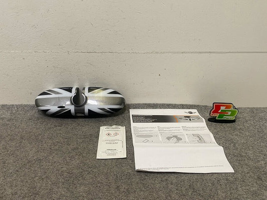 新品!ミニ R50 R52 R53 純正 ルーム ミラー キャップ カバー 51 16 2 148 221 51162148221 グレー ブラックジャック MINI(148266)