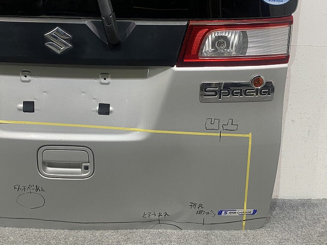 スペーシア MK32S/MK42S 純正 リアゲート/バックドア/リアハッチ ガラス付 スチールシルバーメタリック ZVC スズキ(148472)