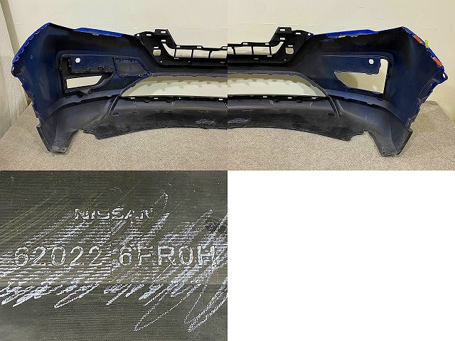 エクストレイル/X-TRAIL T32/NT32/HT32/HNT32 純正 後期 フロント バンパー 62022 6FR0H カスピアンブルー RBY 日産(148612)