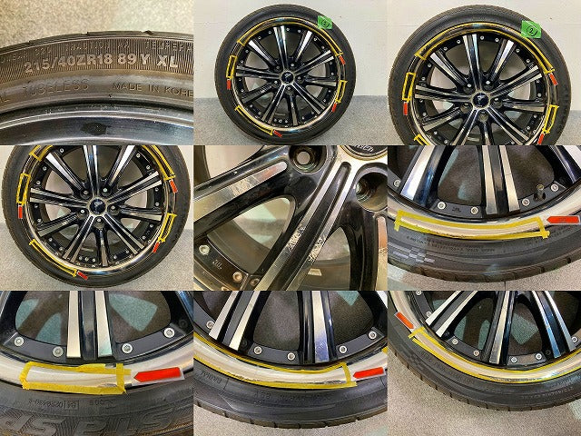 社外 タイヤホイールセット ラジアル STICH シュティッヒ PL-01 4本セット 18x7J/ET48/5穴 5H/PCD114.3/ハブ径73mm トヨタ(148655)