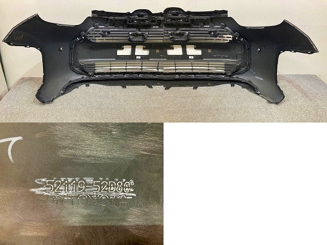 シエンタ MXPC10G/MXPL10G/MXPL15G 純正 フロント バンパー グリル付 52119-52D80 52119-5C967-C1 ブラック 202 トヨタ(148680)
