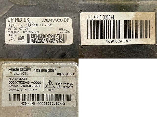 XF /JB2 純正 左 ヘッドライト/ランプ キセノン HID AFS無 バラスト キセノン HID付 GX63-13W030-DF ジャガー(148805)