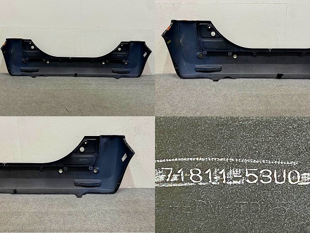 スペーシア MK94S 純正 リア バンパー 71811-53U0 ブルーイッシュブラックパール3 ZJ3 スズキ(148818)