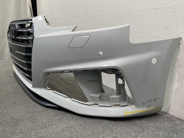 A4 8W系 純正 フロント バンパー グリルスポイラー付 8W0.807.437 AB-AG グレイシアホワイトメタリック LS9R アウディ(148826)