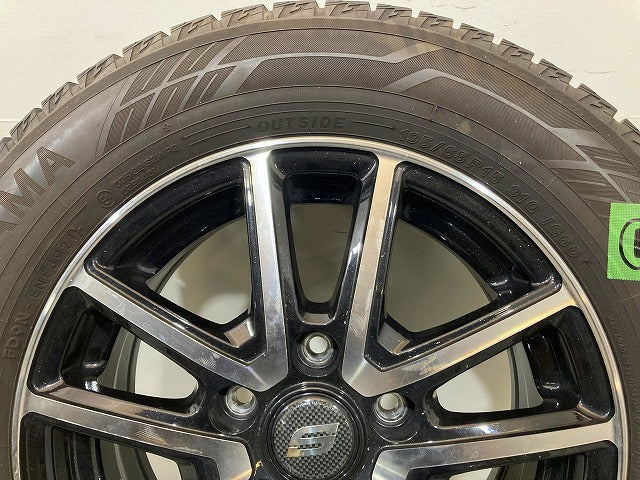 86 BRZ プリウス等 社外 タイヤホイールセット スタッドレス レアマイスター 4本セット 15x6J/5穴 5H/PCD100/ハブ径73mm 汎用(148857)