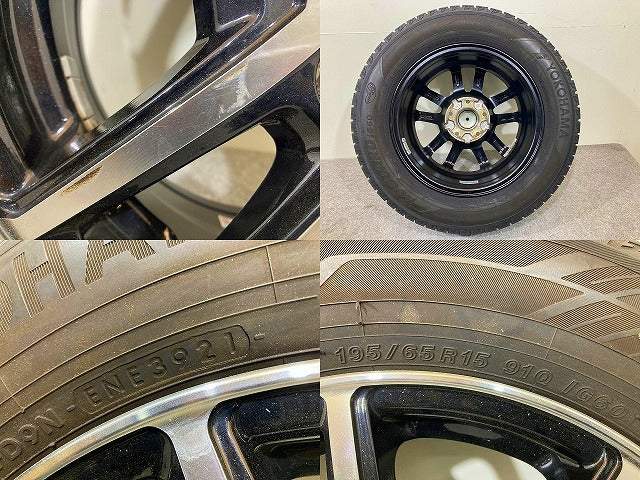 86 BRZ プリウス等 社外 タイヤホイールセット スタッドレス レアマイスター 4本セット 15x6J/5穴 5H/PCD100/ハブ径73mm 汎用(148857)