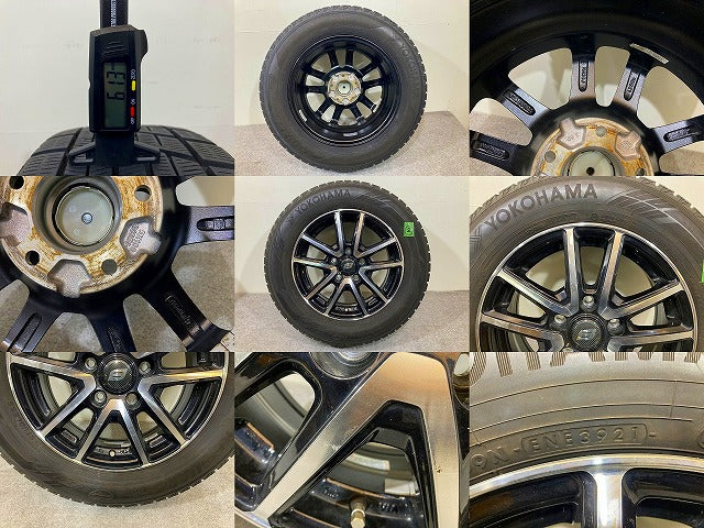 86 BRZ プリウス等 社外 タイヤホイールセット スタッドレス レアマイスター 4本セット 15x6J/5穴 5H/PCD100/ハブ径73mm 汎用(148857)