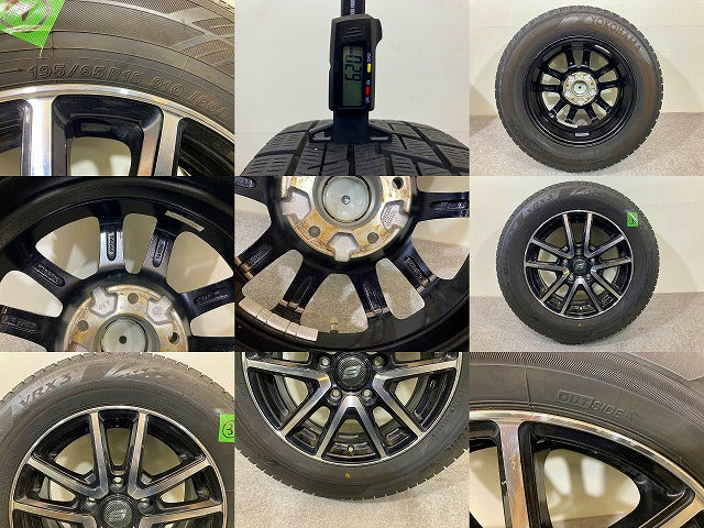 86 BRZ プリウス等 社外 タイヤホイールセット スタッドレス レアマイスター 4本セット 15x6J/5穴 5H/PCD100/ハブ径73mm 汎用(148857)