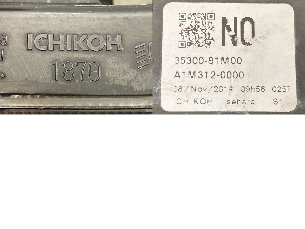 スペーシア MK32S/MK42S 純正 左 ヘッドライト/ランプ ハロゲン レベライザー 刻印N0 ICHIKOH 1870 スズキ(148939)