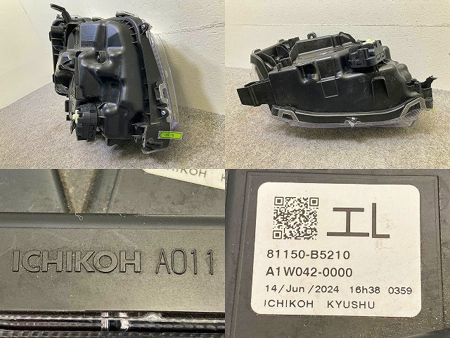 アトレー/ハイゼット カーゴ S700V/S710V/S700W/S710W 純正 左 ヘッドライト/ランプ レベ LED 刻印エL ICHIKOH A011/81110-B5210(149036)