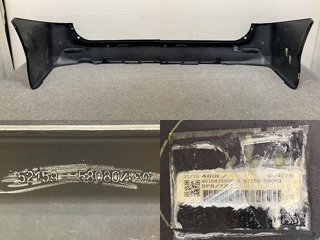 アルファード/ヴェルファイア 20系/ANH20W/ANH25W/GGH20W/GGH25W/ATH20W 純正 リア バンパー 52159-58080 ブラック 202 トヨタ(149269)