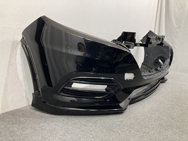 ヴェゼル/VEZEL RU1/RU2/RU3/RU4 純正 後期 フロント バンパー スポイラー付 フェイス 71100-T7A-J000 ブラックパール NH731P(149358)