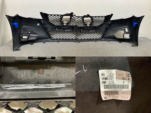 クラウン アスリート 210系/GRS210/GRS211/GRS214/ARS210/AWS210 純正 後期 フロント バンパー グリル付 52119-30K40 ブラック(149422)