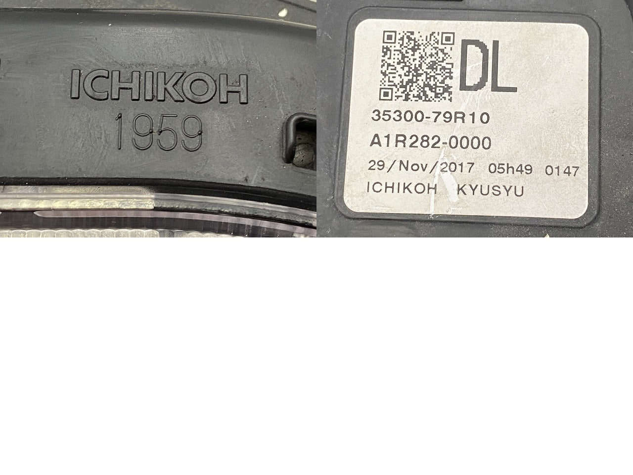 スペーシア MK53S 純正 左 ヘッドライト/ランプ レベライザーLED 刻印DL LH ICHIKOH 1959 スズキ(149436)