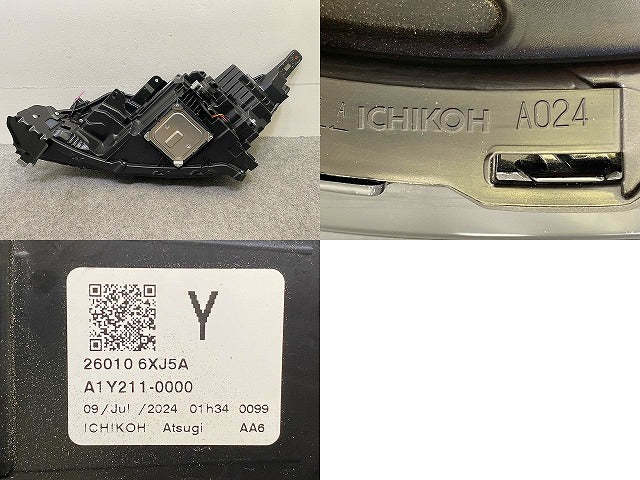 ノート/NOTE E13/SNE13 純正 後期 右 ヘッドライト/ランプ LED レベライザー 刻印Y RH ICHIKOH A024 26010-6XJ7A 日産(149464)