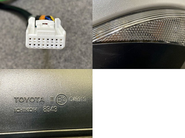 ヤリス KSP210/MXPA10/MXPA15/MXPH10/MXPH15 純正 左 ドアミラー 12線 カメラウインカー付 ICHIKOH 8343/52-287 ホワイト 089(149539)