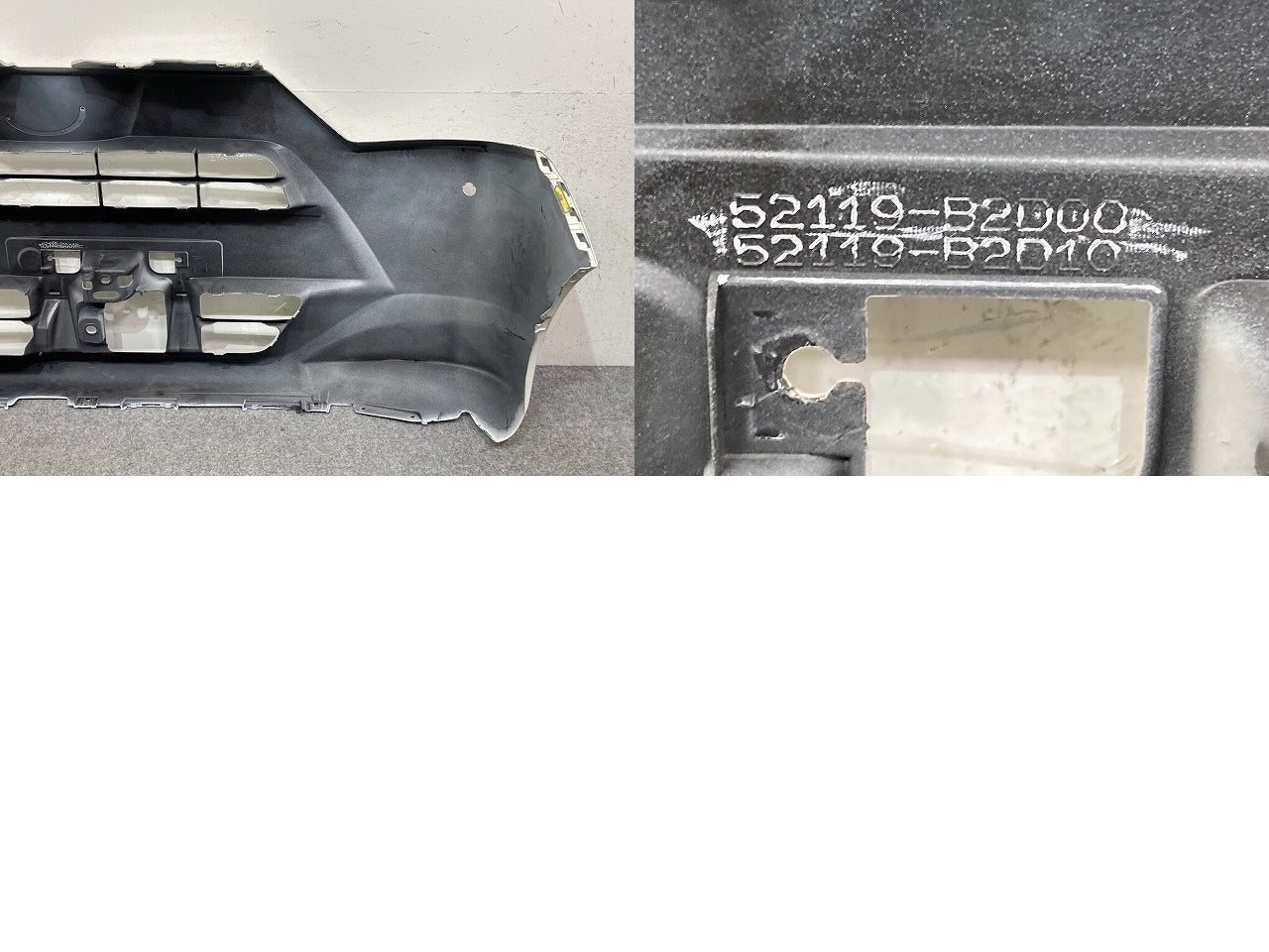 ミライース LA350S/LA360S 純正 フロント バンパー Fバンパー 52119-B2D00/10 ホワイト W19 ダイハツ(149616)