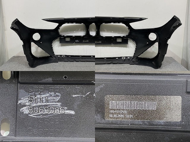 X2 Mスポーツ F39 純正 フロント バンパー 5111 8069086 ブラックサファイア 9994 BMW(149670)