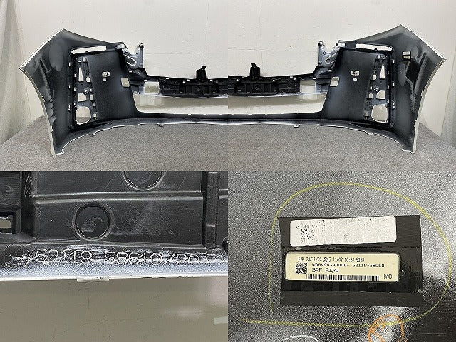 アルファード 30系/AGH30W/AGH35W/GGH30W/GGH35W/AYH30W 純正 後期 フロント バンパー 52119-58610/20 ホワイト メタリック トヨタ(149671)