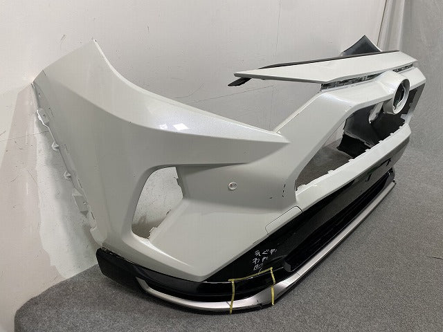 RAV4 ラブ4 MXAA52/MXAA54/AXAH52/AXAH54 純正 フロント バンパー スポイラー付 52119-42B20 ホワイトパールクリスタルシャイン(149672)