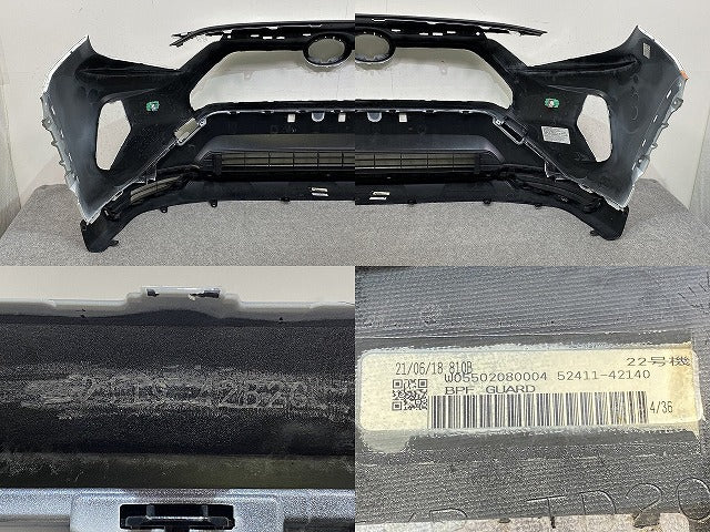 RAV4 ラブ4 MXAA52/MXAA54/AXAH52/AXAH54 純正 フロント バンパー スポイラー付 52119-42B20 ホワイトパールクリスタルシャイン(149672)
