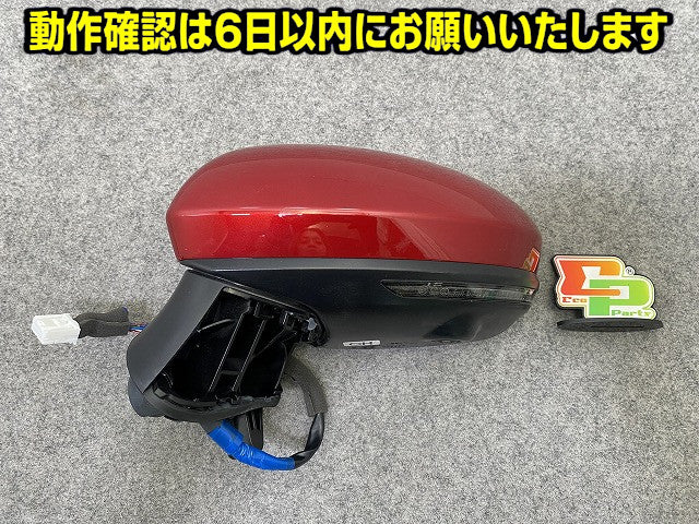 ノート/NOTE E13/SNE13/FE13 純正 左 ドアミラー 14線 ウインカーカメラ付 ICHIKOH 8345/5427 96302-6XJ5A ガーネットレッド NBF(149712)