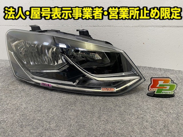 ポロ/POLO 6R系 純正 後期 右 ヘッドライト/ランプ ハロゲン HELLA 6C2 941 006 フォルクスワーゲン(149713)