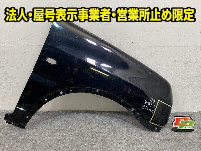 ジムニー JB23W 純正 右 フロント フェンダー ブルーイッシュブラックパール3 ZJ3 スズキ(149760)