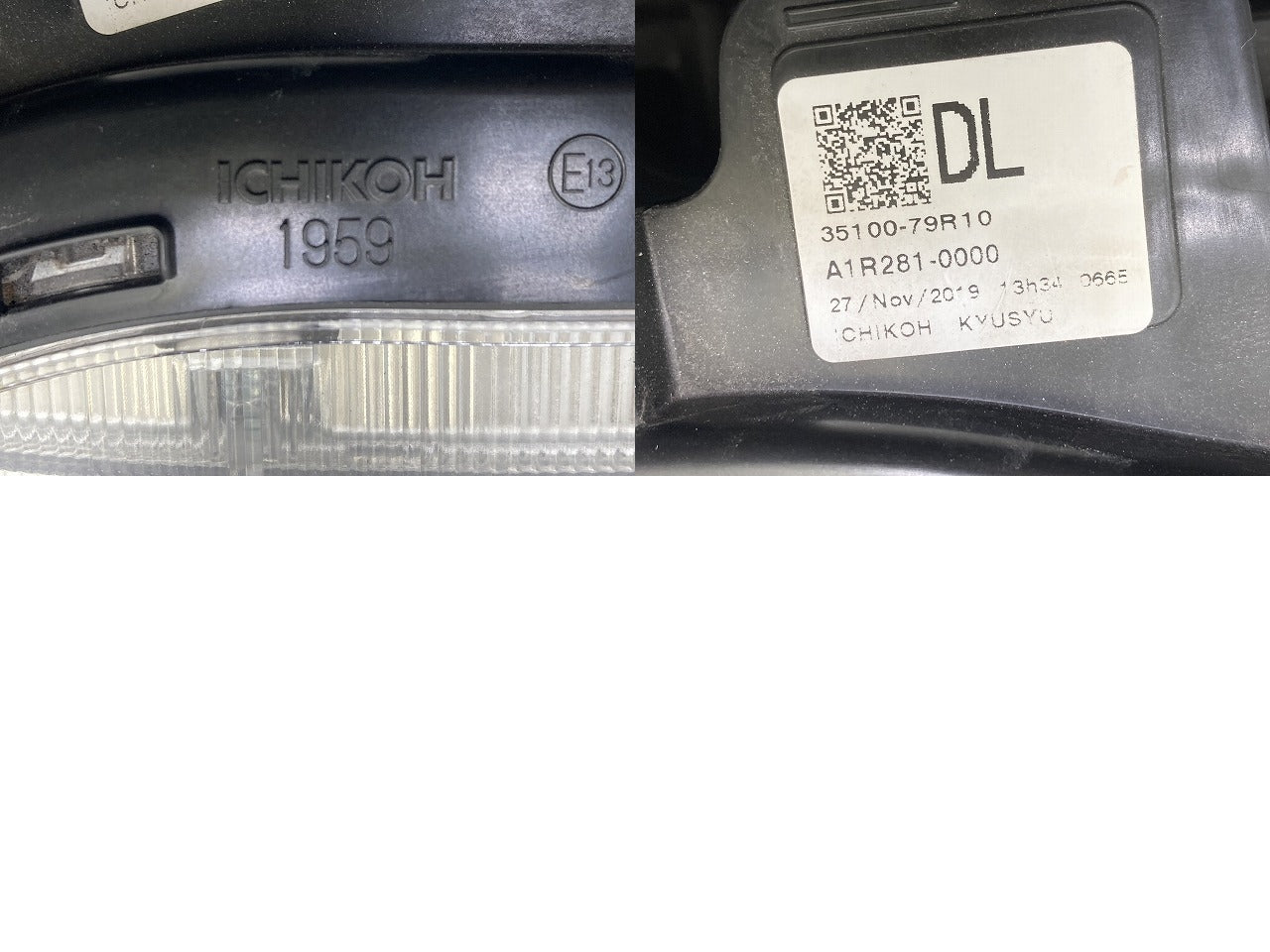 スペーシア MK53S 純正 右 ヘッドライト/ランプ LED レベライザー 刻印DL ICHIKOH 1959 スズキ(149862)