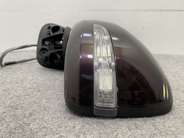ムーヴ カスタム L175S/L185S 純正 左 ドアミラー 7線 ウインカー付 ST03 ミスティックレッドクリスタルメタリック R49 ダイハツ(149960)