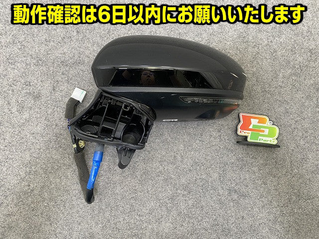 オーラ AURA/ノート NOTE FE13/FSNE13/E13/SNE13 純正 左 ドアミラー 14線 ウインカーカメラ付 ICHIKOH 8345/5427 ブラック KH3(150065)