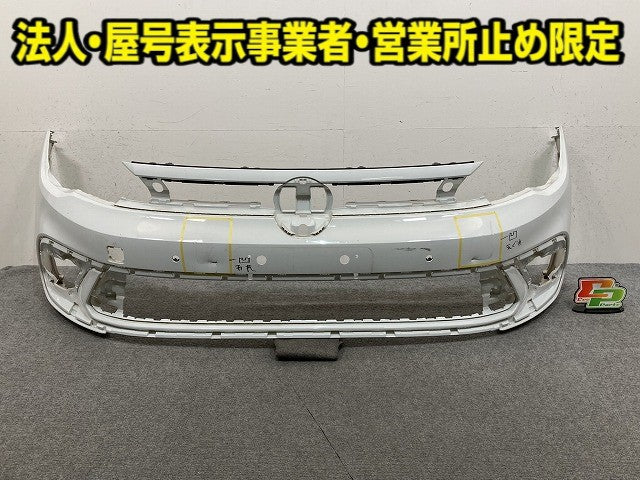 ポロ/POLO 2G系/AWCHZ 純正 後期 フロント バンパー Rライン Rバンパー 2GS.807.221.H ピュアホワイト LC9A フォルクスワーゲン(150113)
