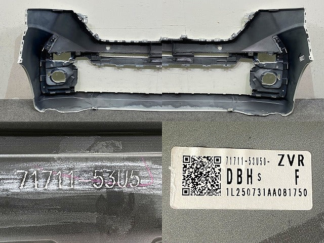 スペーシア カスタム MK54S/MK94S 純正 フロント バンパー Fバンパー 71711-53U5 ピュアホワイトパール ZVR スズキ(150146)