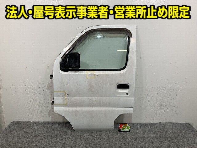 キャリイ トラック DA62T 純正 左 フロント ドア バイザー内張り付 ドアミラー付き LH スペリアホワイト 26U スズキ(150178)