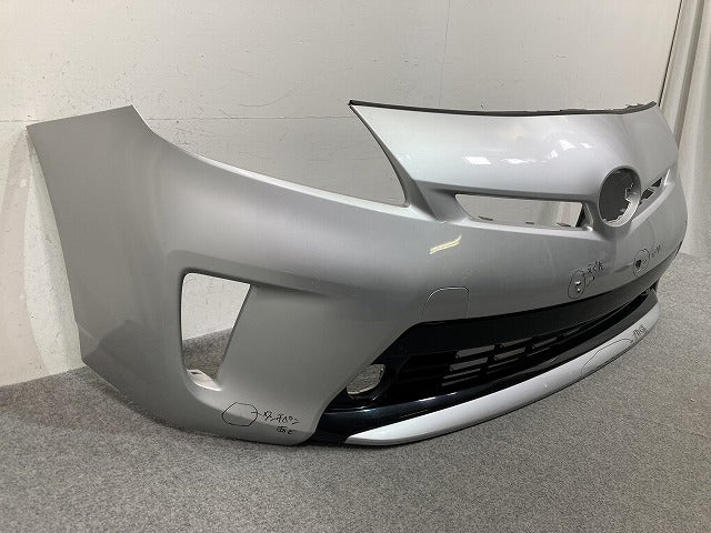 プリウス 30系/ZVW30 純正 フロント バンパー ロアグリル付 Fバンパー 52119-47A00/47870 シルバーメタリック 1F7 トヨタ(150524)