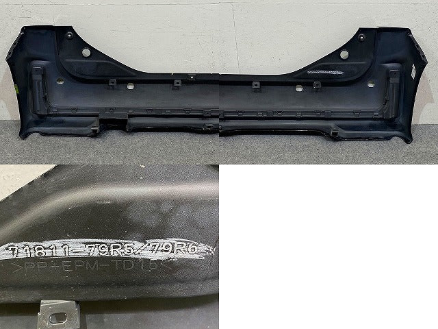 スペーシア カスタム MK53S 純正 リア バンパー Rバンパー 71811-79R5/79R6 ブルーイッシュブラックパール3 ZJ3 スズキ(150538)