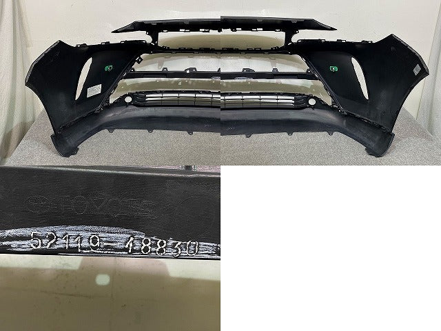 ハリアー 80系/MXUA80/MXUA85/AXUH80/AXUH85 純正 フロント バンパー スポイラー付 Fバンパー 52119-48830 ブラック 202 トヨタ(150564)